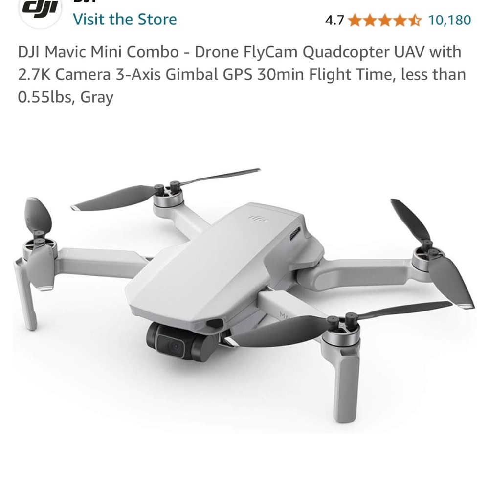DJI Fly Mini Mavic Drone Video Camera